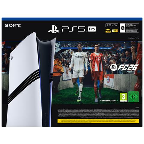 PlayStation 5 Pro + EA Sports FC 26 Bundle 2 TB Wi-Fi Nero, Bianco - Foto 1