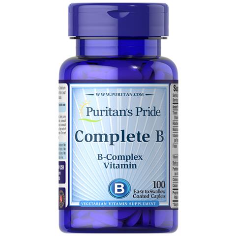 Complete B (complesso Di Vitamine B) 100 Compresse Rivestite Puritans Pride - Foto 1