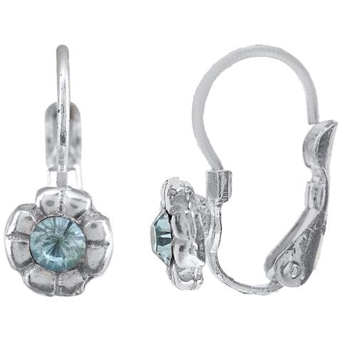 Orecchino A Forma Di Dormiente In Argento Flower3 Blu - Foto 1