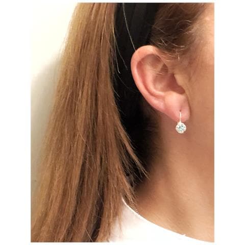 Orecchino A Forma Di Dormiente In Argento Flower3 Blu - Foto 2