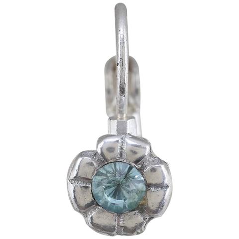 Orecchino A Forma Di Dormiente In Argento Flower3 Blu - Foto 3