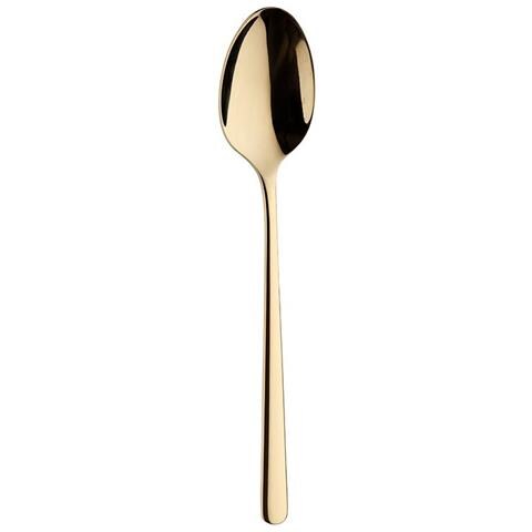 Florence sunshine Set 24 posate oro acciaio inox 18/10 - Servizio per 6 Persone - forchetta, coltello, cucchiaio e cucchiaino - Design moderno ed elegante per tavole raffinate - Foto 3
