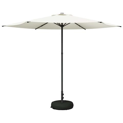 Ombrello da giardino 300 x 300 cm Poliestere Rettangolare Crema - Foto 1