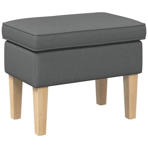 Poggiapiedi Grigio Scuro 55 x 35 x 41 cm Tessuto - Foto 1