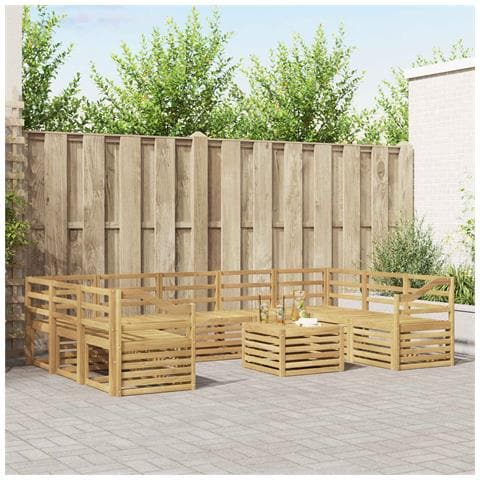 Set di divani da esterno 10 pcs Bianco 59 x 59 x 37 cm - Foto 2