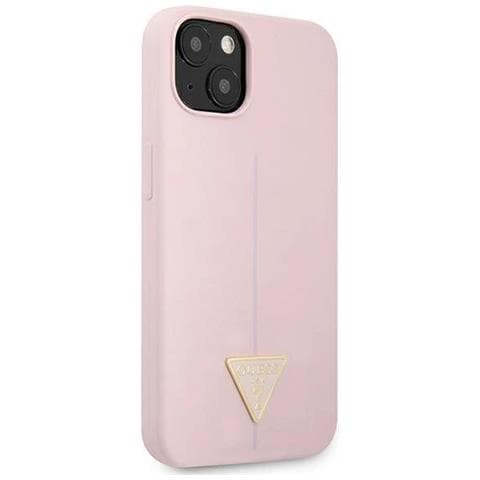Guess Guhcp13ssltgu Custodia Per Iphone 13 Mini 5,4 Viola /viola In Silicone A Forma Di Triangolo - Foto 2