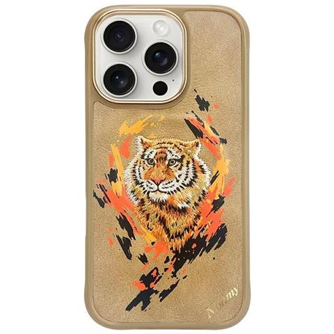 Custodia Iphone 16 Pro Max Marrone Con Magsafe E Disegno Di Tigre Nimmy - Foto 7