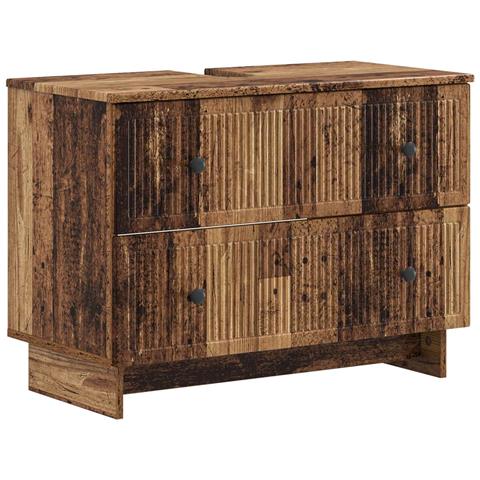 Set di Armadi da Bagno da 2 Pezzi EDE Legno antico - Foto 2