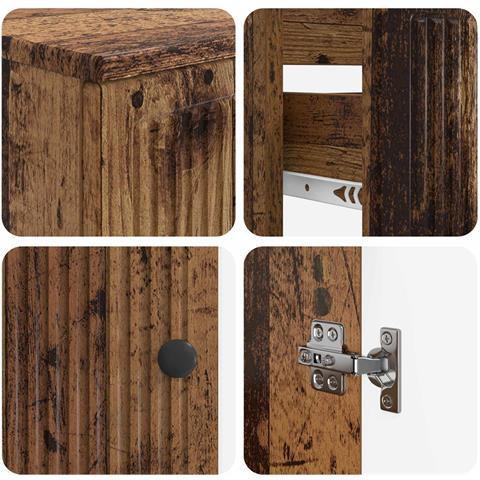 Set di Armadi da Bagno da 2 Pezzi EDE Legno antico - Foto 6
