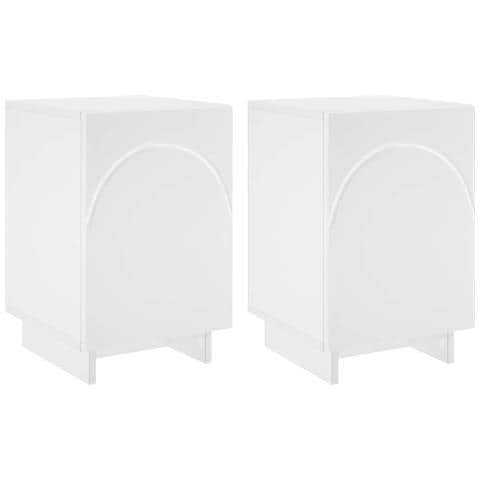 Comodino 2 pz Bianco 33,5 x 34,5 x 50 cm Legno ingegnerizzato - Foto 1