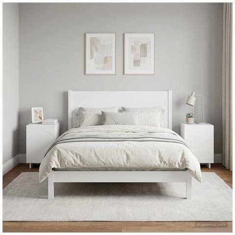 Comodino 2 pz Bianco 33,5 x 34,5 x 50 cm Legno ingegnerizzato - Foto 2