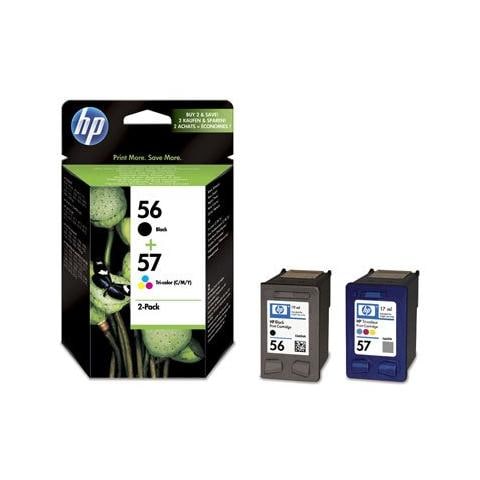 Sa342aE Cartuccia Ink Originale 56/57 Nera Ciano Magenta Gialla per HP Deskjet 450ci Capacità 520 Pagine - Foto 1