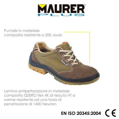 Scarpa antinfortunistica in crosta scamosciata bottalata N. 46 - Foto 1