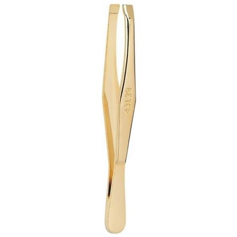 Pinza Depilar Punta Recta Dorada 1 Pz - Foto 2