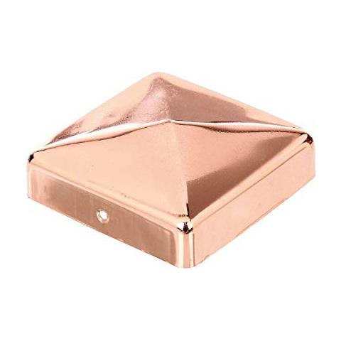 217297, Copripalo Per Pali In Legno, Forma Piatta, Materiale: Rame, 90 X 90 Mm / 1 Pz. - Foto 2