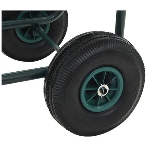 Carrello Avvolgitubi da Giardino Connettori 1/2'' 75 m Acciaio - Foto 10