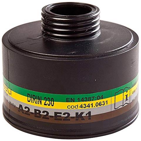 230 A2B2E2K1 422.760 debiti formativi Protezione Filtro per gas e vapori DIRIN: A2B2E2K1 1 pezzo - Foto 1