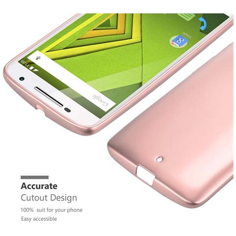 Custodia Compatibile Con Motorola Moto X Play In Oro Rosa Metallico - Coperchio Protettivo In Silicone Tpu Flessibile - Foto 7