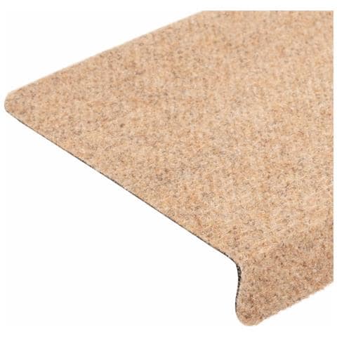 Tappetini per Scale Tessuto Agugliato 15 pz 65x21x4 cm Marroni - Foto 2