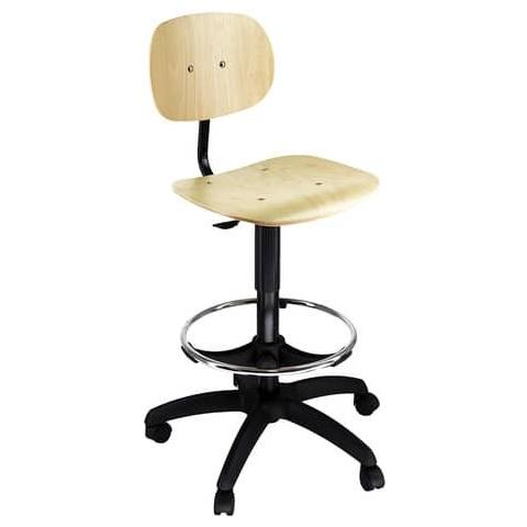 Sgabello Tecnico Esos Eoe7 Alto - Poggiapiedi Telescopico - In Faggio Multistrato - Eoe7 - Foto 1