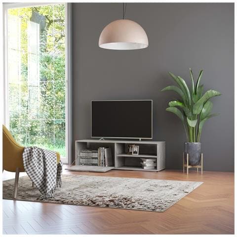 Mobile Porta TV Grigio Cemento 120x34x37cm in Legno Multistrato - Foto 2