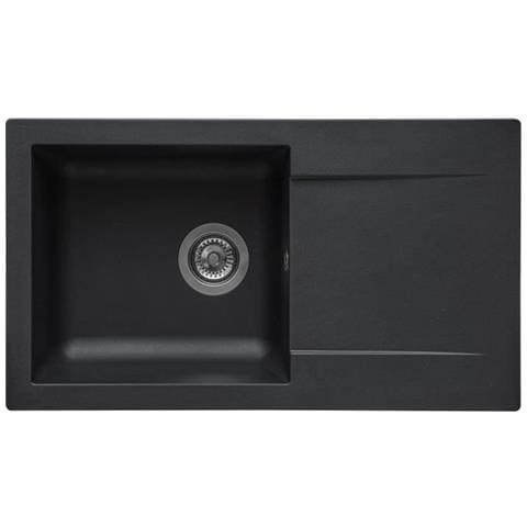 Lavello Incorporato In Einna, Smc Black Straw - 06, 1 Vasca, Dimensioni 78 * 43,5 Cm, Svuotamento Manuale - Foto 1