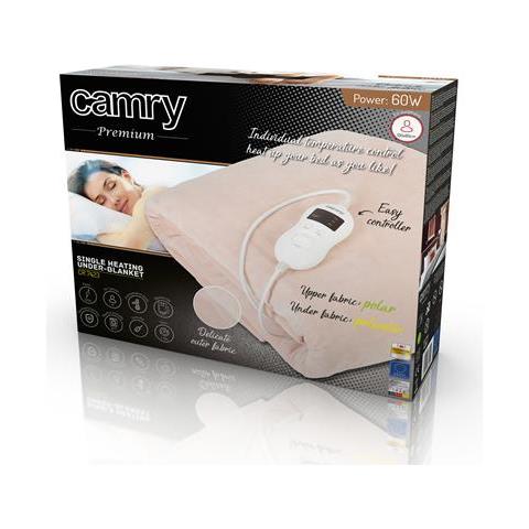 Coperta Elettrica Cr 7423 Numero Di Livelli Di Riscaldamento 8, Numero Di Persone 1, Lavabile, Coral Fleece, 60 W, Beige - Foto 2