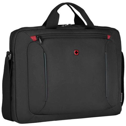 Borsa Per Computer Portatile 16'' Bq Slim Con Tracolla Regolabile, Nero - Foto 2