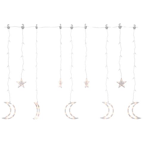 Luci Fatate Stella e Luna con Telecomando 345 LED Bianco Caldo - Foto 1