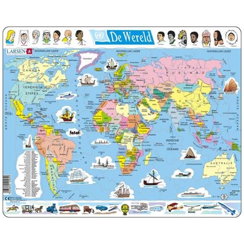 Puzzle Maxi Wereld Junior Cartone 107 Pezzi - Foto 1