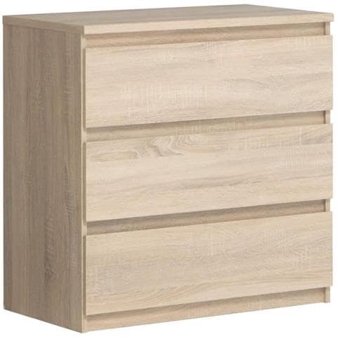 Cassettiera Chelsea 3 Cassetti - Colore Rovere - L 77,2 X P 42 X H 79,9 Cm - Foto 1