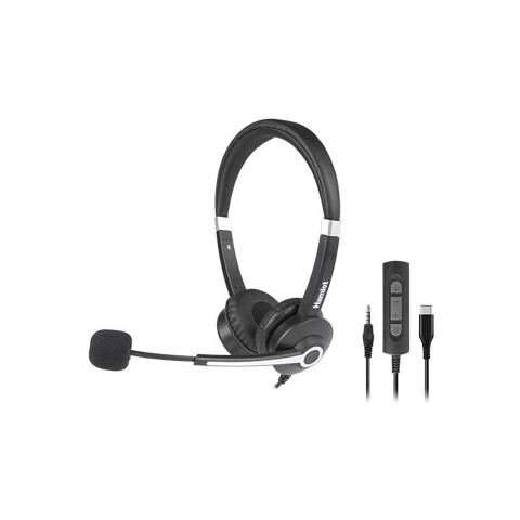 Cuffia Professionale Biaurale Microfono USB-C Telecomando Colore Nero - Foto 2