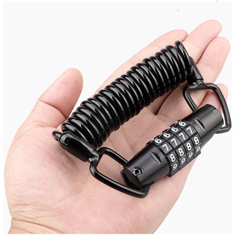 Lucchetto A 4 Cifre Per Caschi Da Moto Black - Foto 5