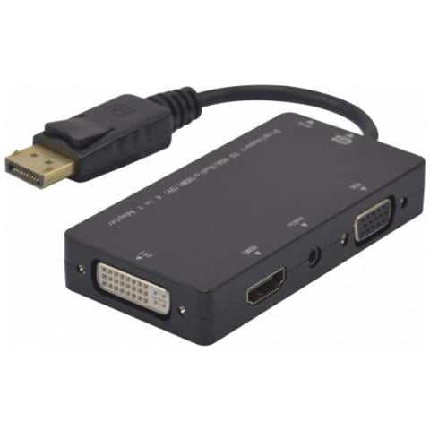 Hypertec 127377-hy Cavo E Adattatore Video Displayport Dvi-d + Vga (d-sub) + Hdmi Nero - Foto 1