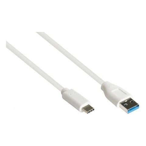 Alcasa 2831-ac010w Cavo Usb 1 M Usb 3.2 Gen 2 (3.1 Gen 2) Usb A Usb C Bianco - Foto 1