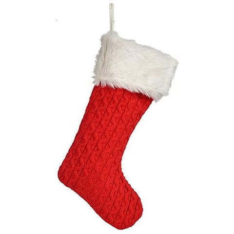 Decorazione Natalizia Calza Di Natale Rosso Stoffa 28 X 4 X 46 Cm (12 Unità) - Foto 2