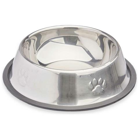Ciotola Per Cani Argentato Grigio Gomma Metallo 35 X 0,03 X 25 Cm (24 Unità) - Foto 3