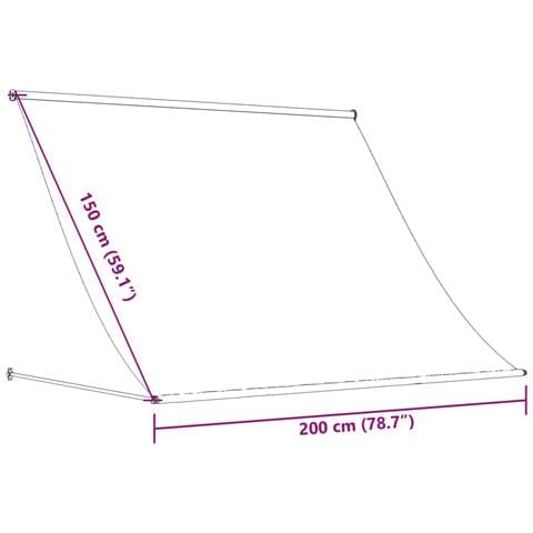 Tenda Da Sole Retrattile Crema 200x150 Cm In Tessuto E Acciaio - Foto 8