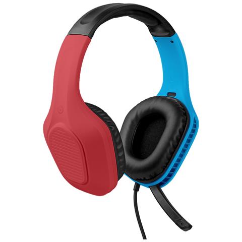 Cuffie Gaming Per Switch Cablate Jack 3.5 Microfono Omnidirezionale, Blu / Rosso - Foto 1