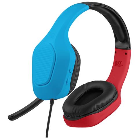 Cuffie Gaming Per Switch Cablate Jack 3.5 Microfono Omnidirezionale, Blu / Rosso - Foto 2