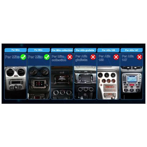 7 Pollici Android 13 (6+128gb) Autoradio Per Alfa Romeo Mito (2008-2019) Car Radio Con Wireless Carplay Android Auto Gps Wifi Bluetooth Fm Rds Comandi Al Volante - Foto 2
