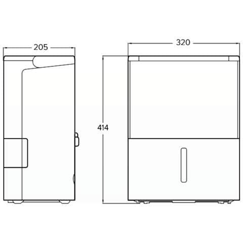 Deumidificatore Portatile DEOS 10 EVO Capacità Deumidificazione 5 litri / 24h Capacità 1.85 Litri Superficie Consigliata 31mq Wi-Fi Potenza 230 W Colore Bianco - Foto 2