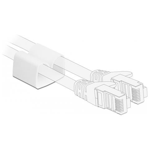 Clip portacavi 2 pezzi bianco - Foto 3