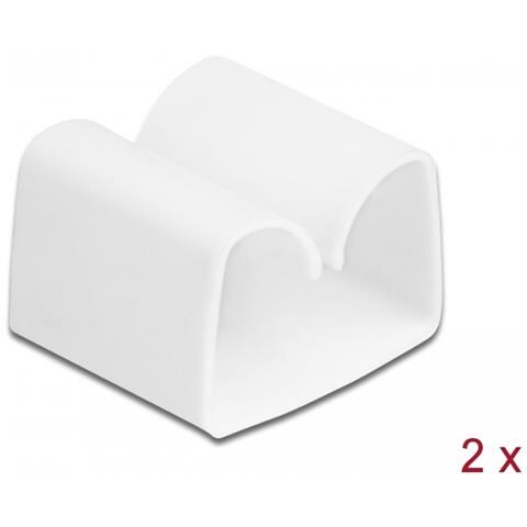 Clip portacavi 2 pezzi bianco - Foto 1