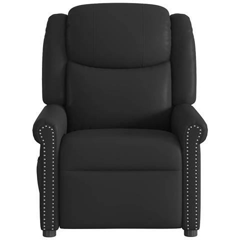 Poltrona Reclinabile Nero Lucido Similpelle - Foto 3