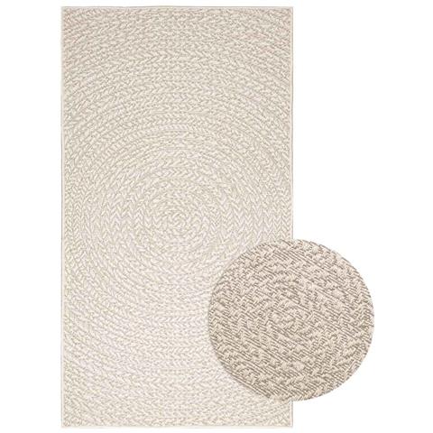 Tappeto Zizur Crema 80x150 Cm Aspetto Iuta Interni Ed Esterni - Foto 1
