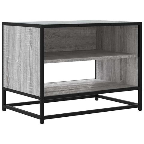 Mobile Tv Grigio Sonoma 61x40x46 Cm Legno Multistrato E Metallo - Foto 2