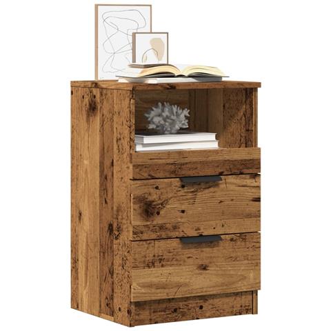 Comodini Legno Antico 2 Pz 40x36x65 Cm In Legno Multistrato - Foto 1