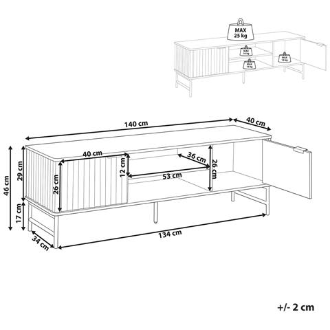 Mobile Tv Glastonbury Marmo /nero - Foto 5
