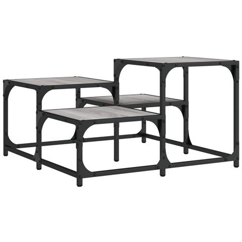 Tavolino Da Salotto Grigio Sonoma 68x68x40 Cm Legno Multistrato - Foto 1